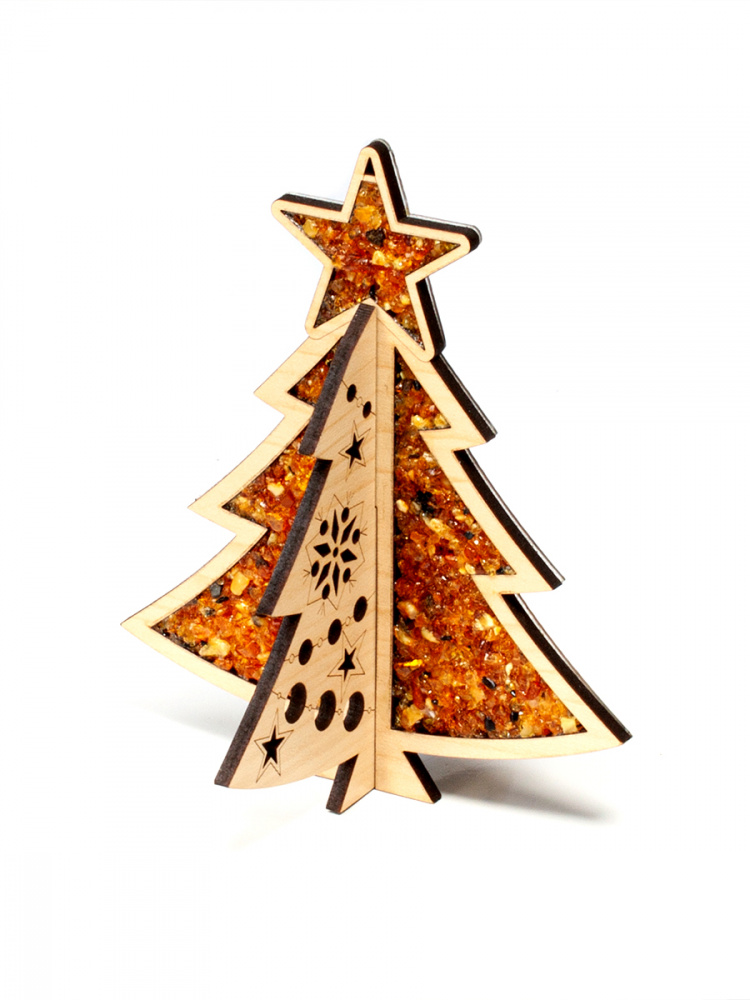 Витраж Янтарь Елка